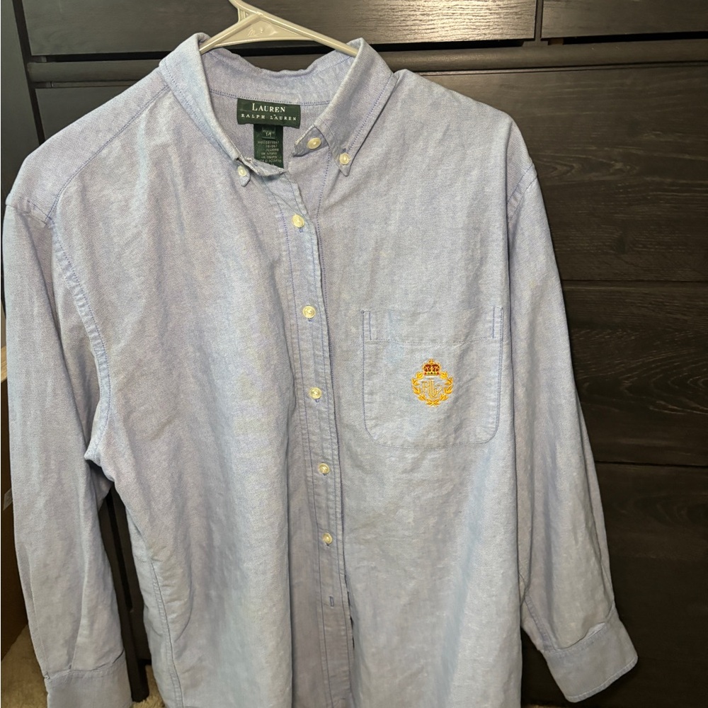 Lauren Ralph Lauren Light Blue Oxford Button-Down Shirt